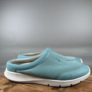 Spenco Bliss Slide Clogs Aqua Blue / White Women's‎ 10 Slip On Shoes